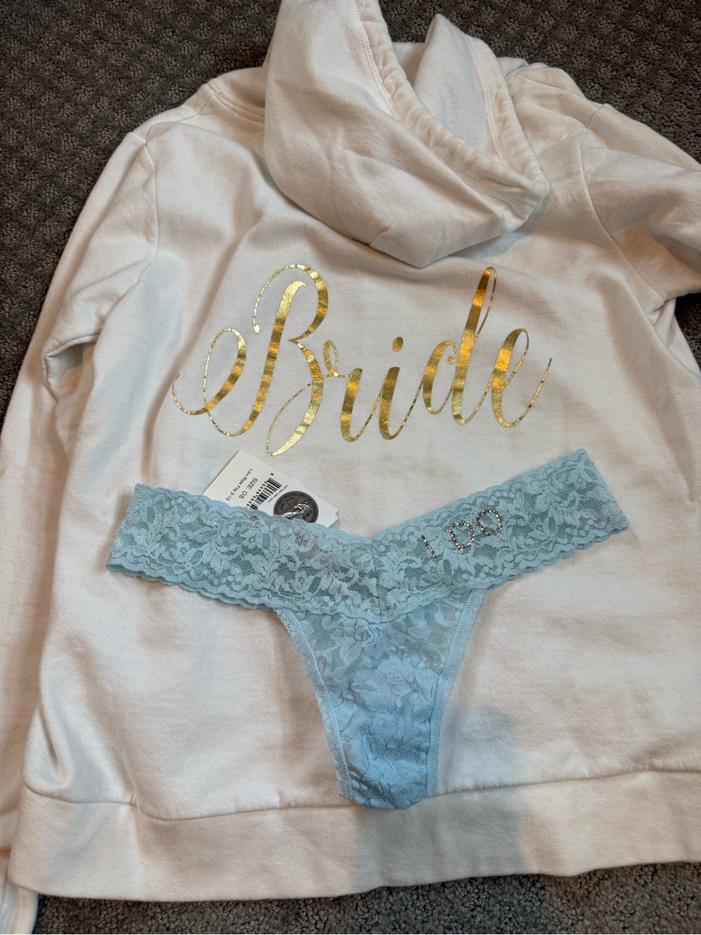 Bride bachelorette Bundle hanky panky and zip up hoodie